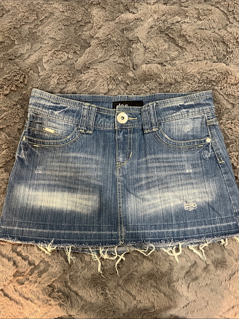 DCS y2k  Women's Blue Distressed Denim Mini Skirt
